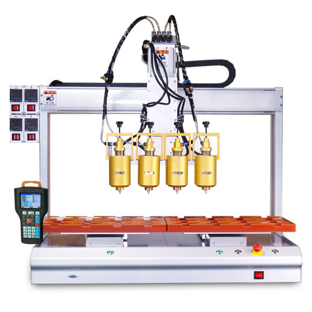 Multi-head hot melt glue dispensing machine