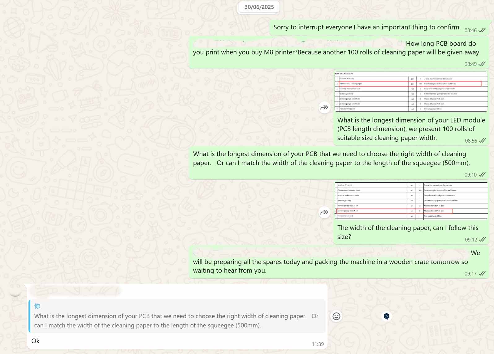 Proceso de pedido de JHIMS M8 con Arabia Saudita
